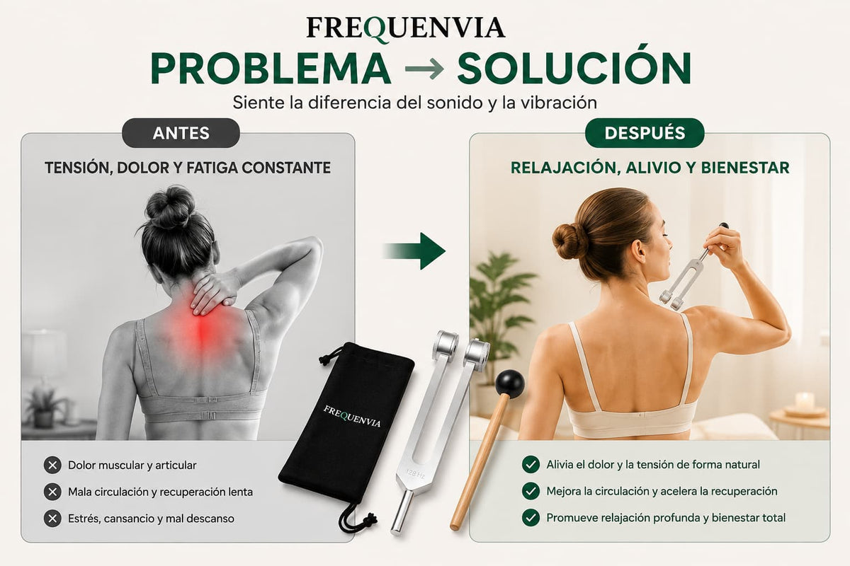 Frequenvia Diapasón de Sonido 128 Hz