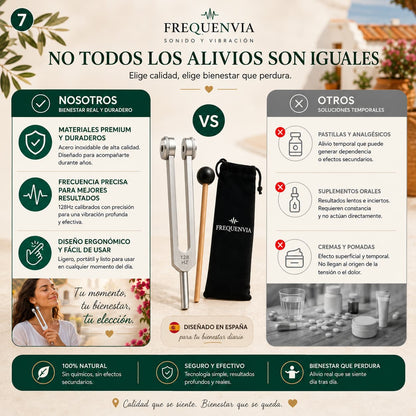 Frequenvia Diapasón de Sonido 128 Hz